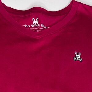 Psycho Bunny t-shirt Men’s Size Large Pima Cotton Short Sleeve Red Black White